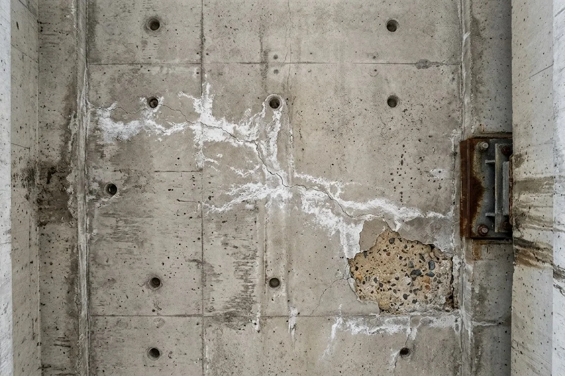 Example close-range inspection photograph of a concrete bridge soffit (illustrative)